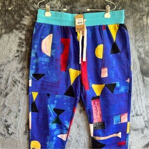 Mcnairy&co Cuffed Sweatpants Sweatbritches Blue Men's SZ L Drawstring NWT